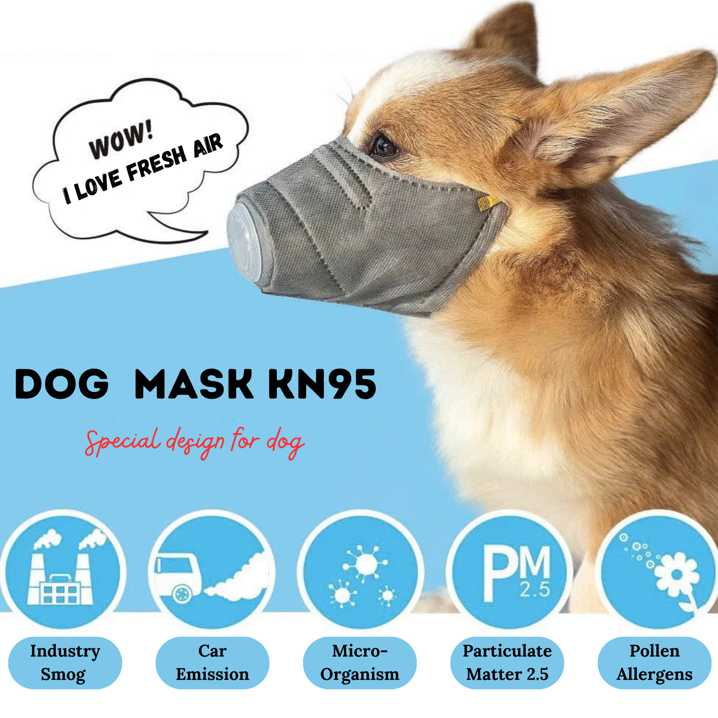 KN95 Dog Mask